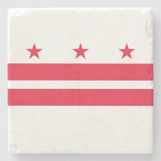 Vlag van Washington DC Stenen Onderzetter (Voorkant)