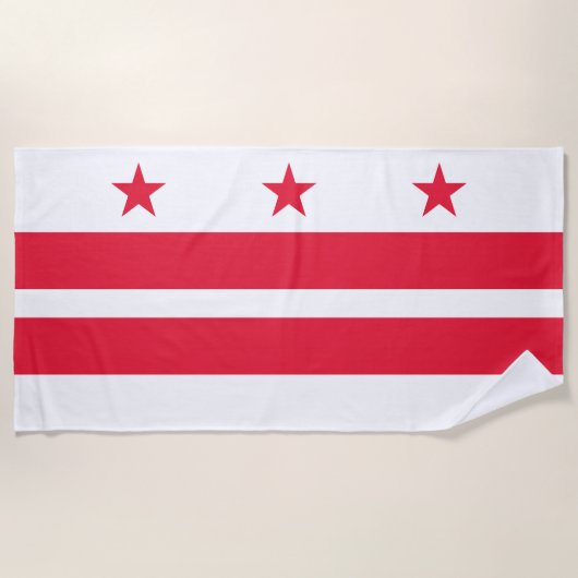 Vlag van Washington DC Strandlaken (Voorkant)