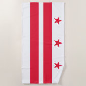 Vlag van Washington DC Strandlaken (Voorkant)
