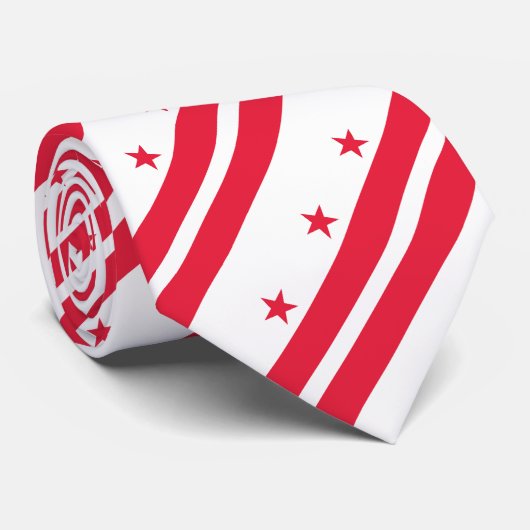 Vlag van Washington DC Stropdas (Opgerold)