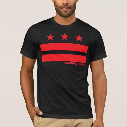 Vlag van Washington DC T-shirt (Voorkant)