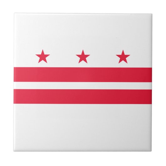 Vlag van Washington DC Tegeltje (Voorkant)