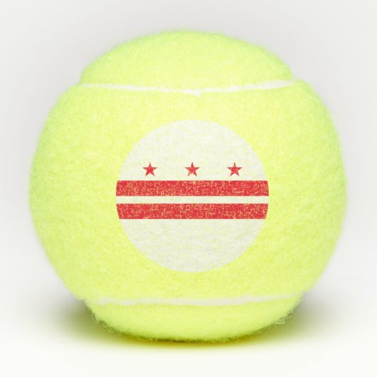 Vlag van Washington DC Tennisballen (Voorkant)