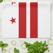 Vlag van Washington DC Theedoek (Gevouwen)