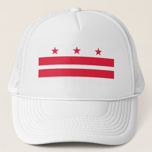 Vlag van Washington DC Trucker Pet (Voorkant)