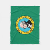 Vlag van Washington Fleece Deken (Voorkant)