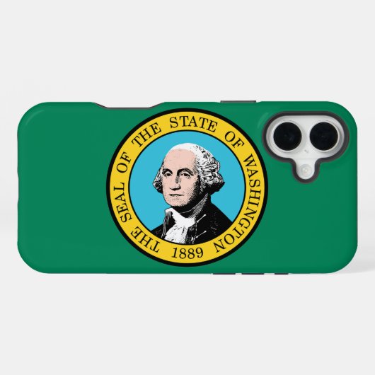 vlag van Washington iPhone Hoesje (Achterkant horizontaal)