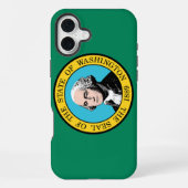 vlag van Washington iPhone Hoesje (Achterkant)