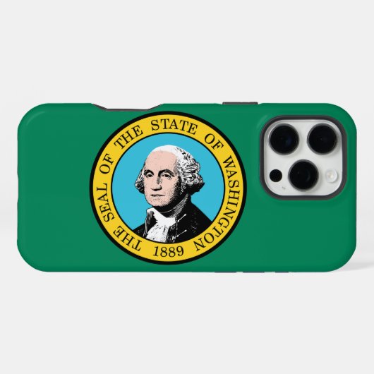 vlag van Washington iPhone Hoesje (Achterkant horizontaal)