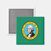 Vlag van Washington Magneet (Voorkant / Achterkant)