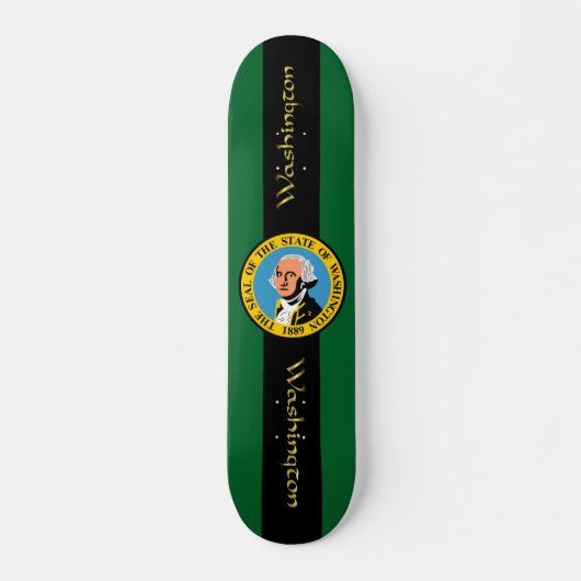 vlag van Washington Persoonlijk Skateboard (Voorkant)