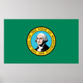 vlag van Washington Poster (Voorkant)