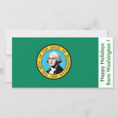 Vlag van Washington, Prettige Feestdagen vanuit de Feestdagenkaart (Voorkant)
