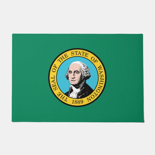 Vlag van Washington (Verenigde Staten) Deurmat (Voorkant)