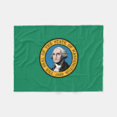 Vlag van Washington, Verenigde Staten Fleece Deken (Voorkant (Horizontaal))