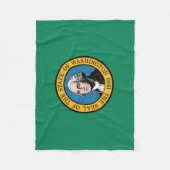 Vlag van Washington, Verenigde Staten Fleece Deken (Voorkant)