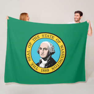 Vlag van Washington (Verenigde Staten) Fleece Deken