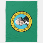 Vlag van Washington (Verenigde Staten) Fleece Deken (Voorkant)