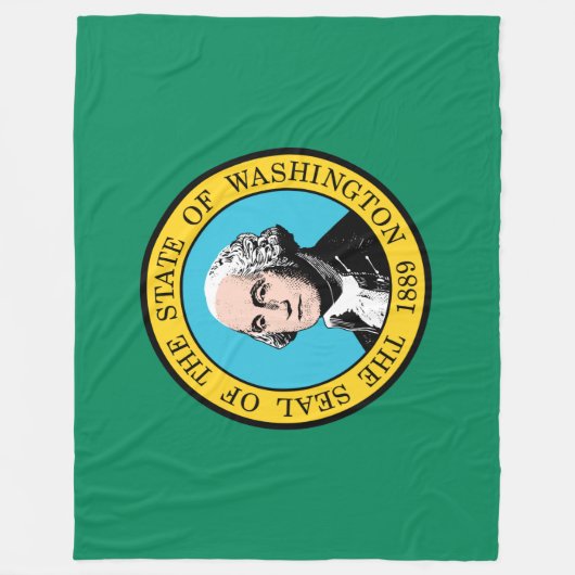 Vlag van Washington (Verenigde Staten) Fleece Deken (Voorkant)