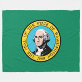 Vlag van Washington (Verenigde Staten) Fleece Deken (Voorkant (Horizontaal))