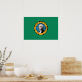 Vlag van Washington, Verenigde Staten van Amerika Poster (Keuken)