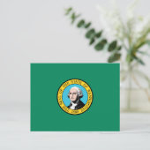 Vlag van Washington, Vlag van Washington Briefkaart (Staand voorkant)