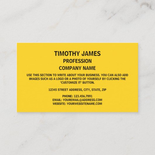 Vlag van Washington, Vlag van Washington Visitekaartje (Achterkant)