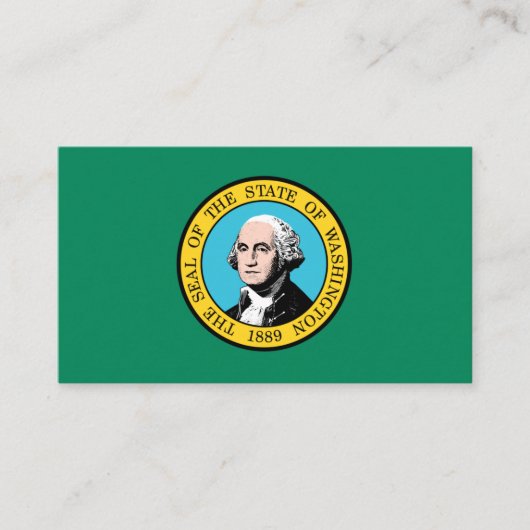 Vlag van Washington, Vlag van Washington Visitekaartje (Voorkant)