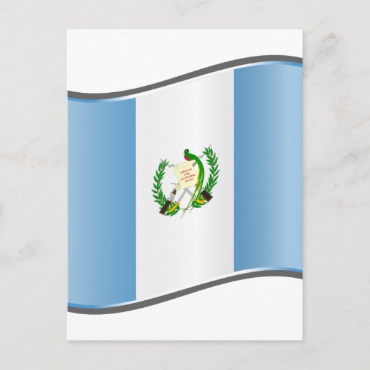 Vlag van Wavy Guatemala Briefkaart (Voorkant)
