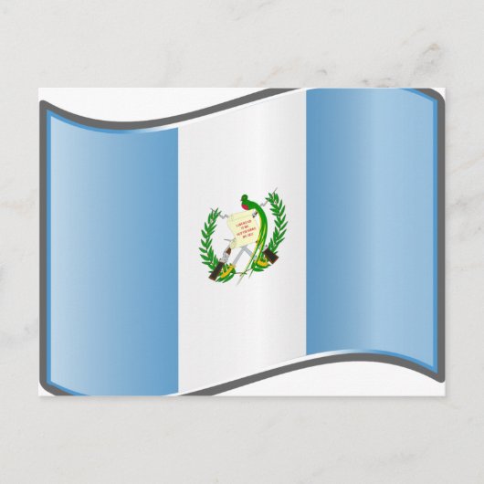 Vlag van Wavy Guatemala Briefkaart (Voorkant)