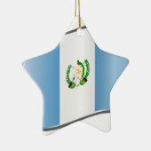 Vlag van Wavy Guatemala Keramisch Ornament (Rechts)