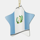 Vlag van Wavy Guatemala Keramisch Ornament (Links)
