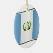 Vlag van Wavy Guatemala Keramisch Ornament (Rechts)