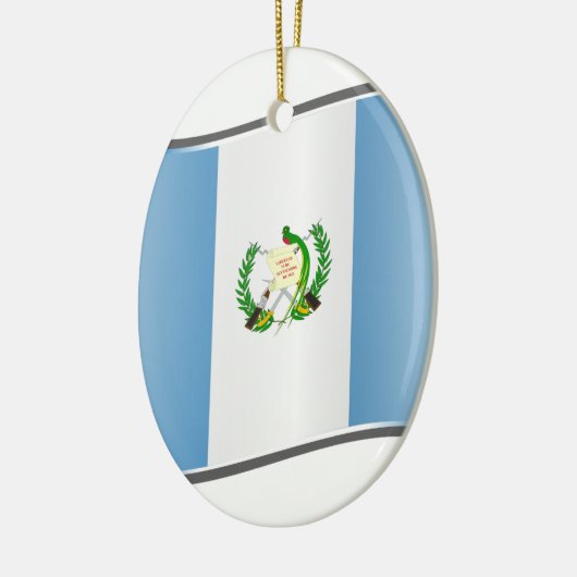 Vlag van Wavy Guatemala Keramisch Ornament (Links)