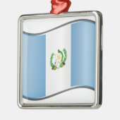 Vlag van Wavy Guatemala Metalen Ornament (Links)