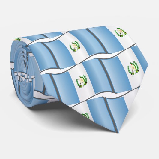 Vlag van Wavy Guatemala Stropdas (Opgerold)