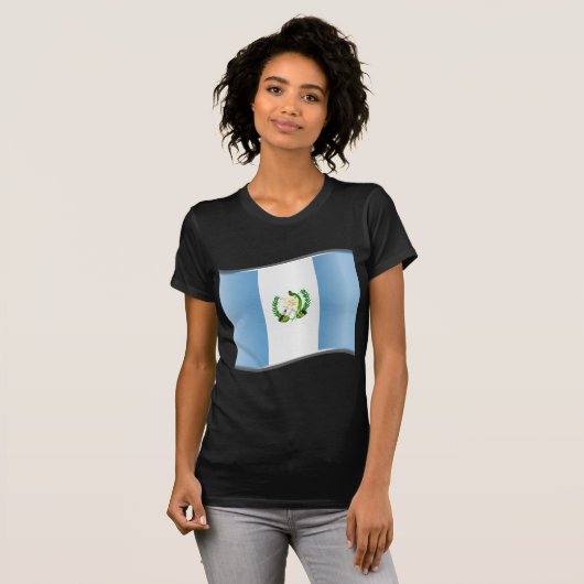 Vlag van Wavy Guatemala T-shirt (Voorkant volledig)