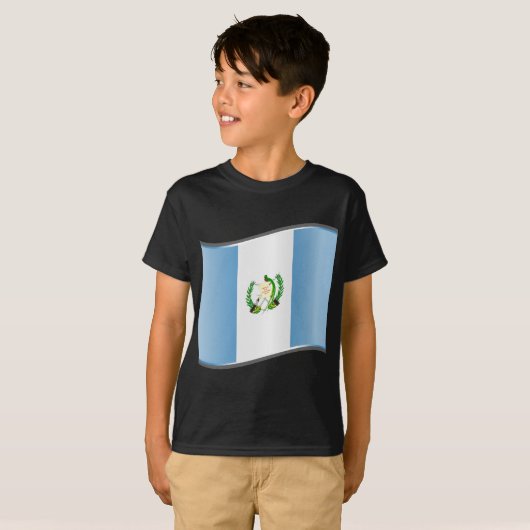 Vlag van Wavy Guatemala T-shirt (Voorkant volledig)