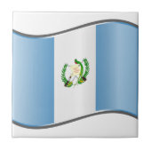 Vlag van Wavy Guatemala Tegeltje (Voorkant)