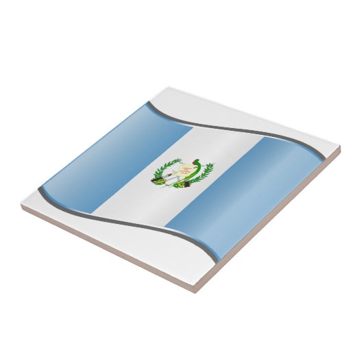 Vlag van Wavy Guatemala Tegeltje (Zijkant)