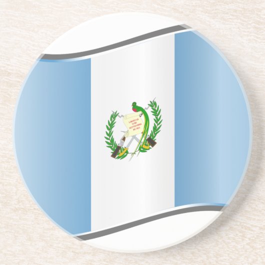 Vlag van Wavy Guatemala Zandsteen Onderzetter (Voorkant)