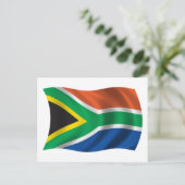 Vlag van Wavy Zuid-Afrika Briefkaart (Staand voorkant)