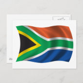 Vlag van Wavy Zuid-Afrika Briefkaart (Voorkant / Achterkant)