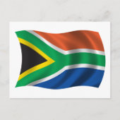 Vlag van Wavy Zuid-Afrika Briefkaart (Voorkant)