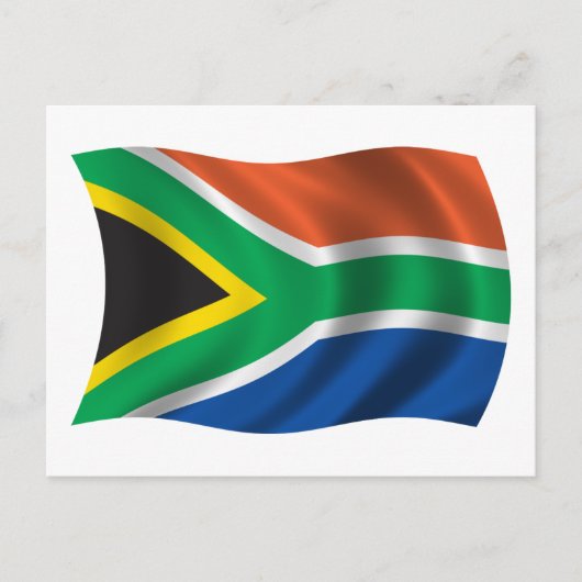 Vlag van Wavy Zuid-Afrika Briefkaart (Voorkant)