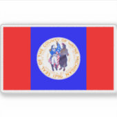 Vlag van Wayne County, Michigan Sticker (Voorkant)