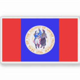 Vlag van Wayne County, Michigan Sticker