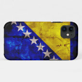 Vlag van Weathered Bosnië Case-Mate iPhone Case (Achterkant (horizontaal))