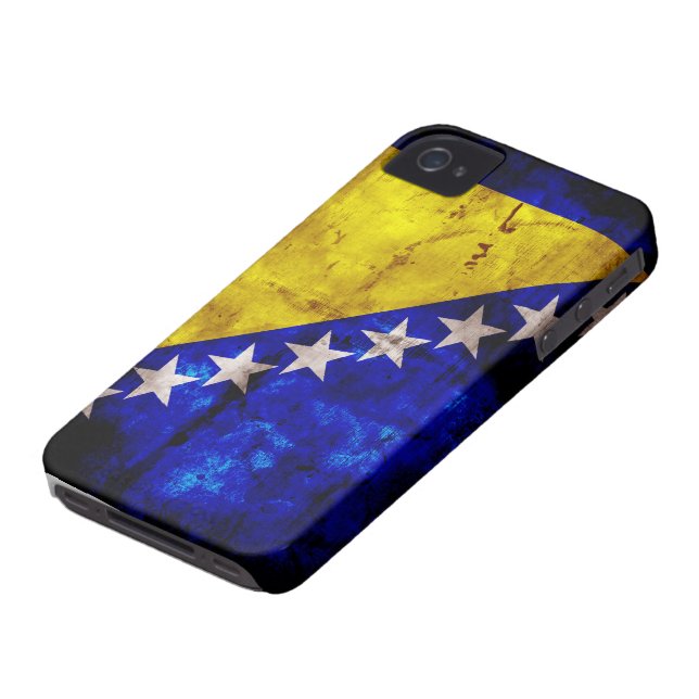 Vlag van Weathered Bosnië Case-Mate iPhone Case (Onderkant)