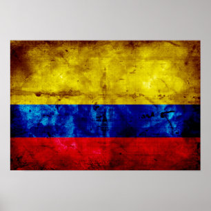 Vlag van Weathered Colombia Poster